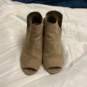 Ladies open toe booties